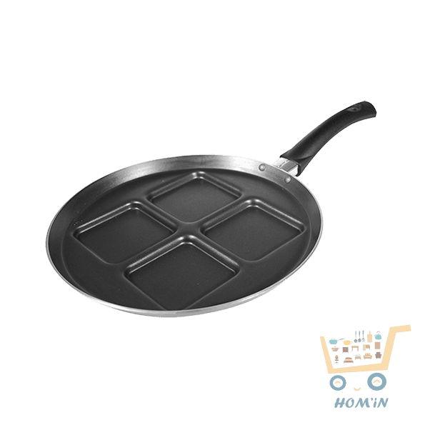 Poêle Lamacom antiadhésive 24 cm – 4 mini-crêpes carrées Émeraude