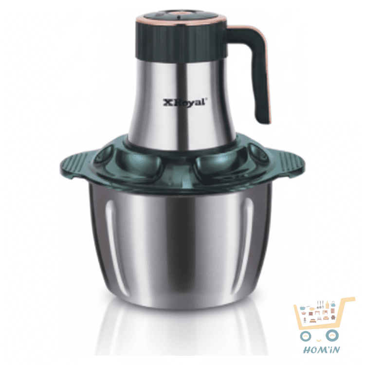 Hachoir Électrique X-Royal 5L Inox – 600W, 6 Lames, 5 Vitesses – Mixeur Polyvalent