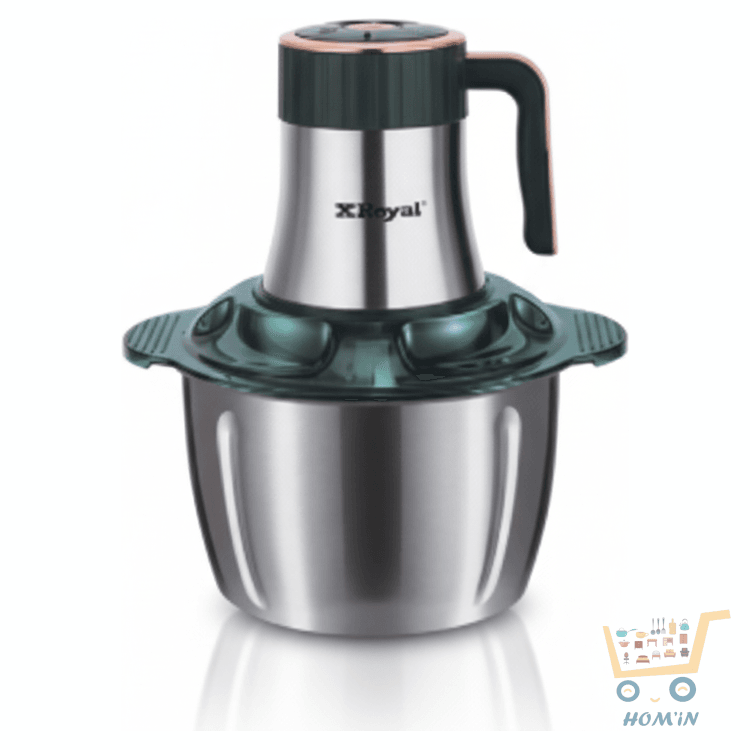 Hachoir Électrique X-Royal 5L Inox – 600W, 6 Lames, 5 Vitesses – Mixeur Polyvalent