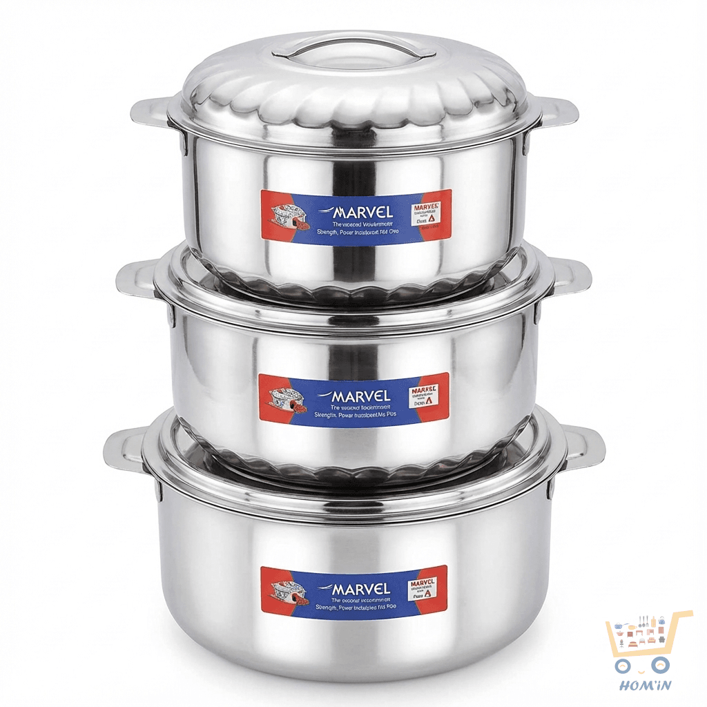 Ensemble de 3 Cocottes Isothermes Grand Format – 4L, 6L et 8L